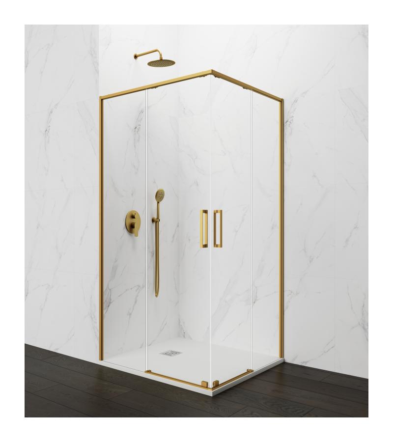 Shower glass comp. TWENTY size: 120*80 cm. Golden TWAV12080OR (2037/2032/2046) bitter, GME