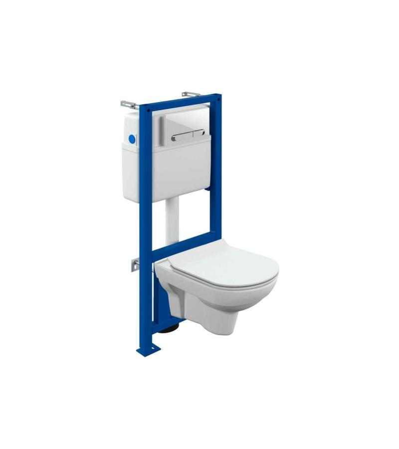 უნიტაზი დასაკიდი ინსტალაციით (თავსახურით მექანიზმით ბაჩოკით) CITY CO DPL EO ( 64277 ) მწარ. CERSANIT