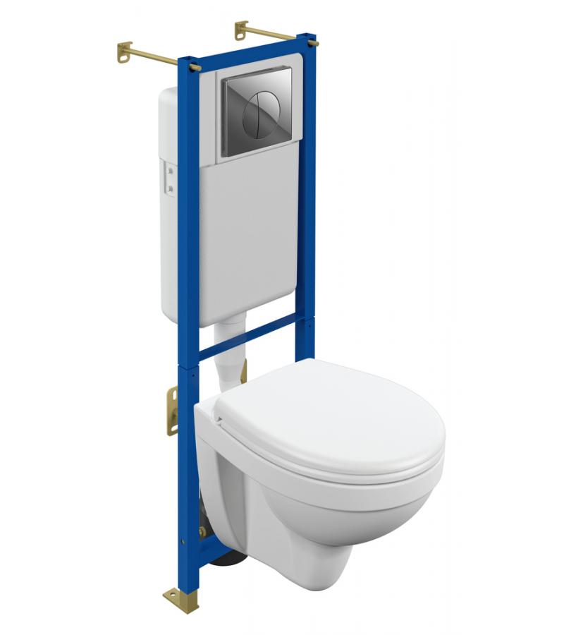 უნიტაზი დასაკიდი ინსტალაციით (თავსახურით მექანიზმით ბაჩოკით) S-SET-DELFI/Tiger/Cg-w მწარ. CERSANIT