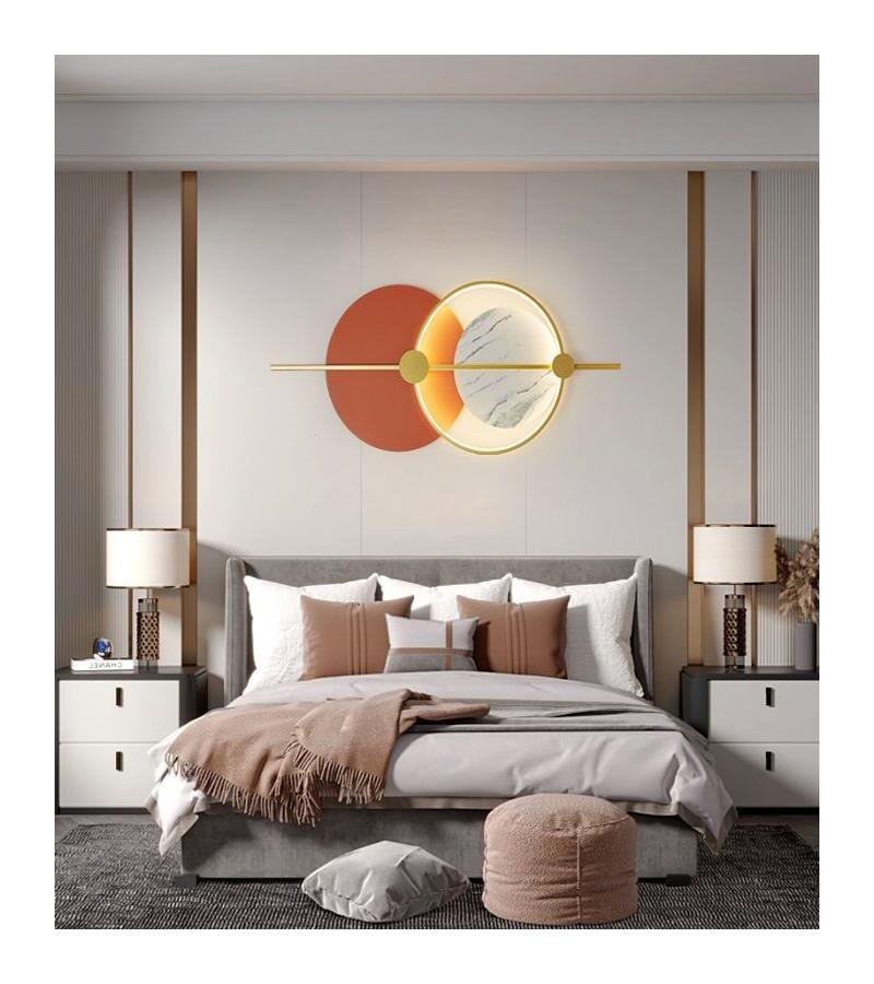 კედლის სანათი  GZLB-9003/650 W25  ზომა: 650*280  ფერი : ORANGE/GOLD/GREY