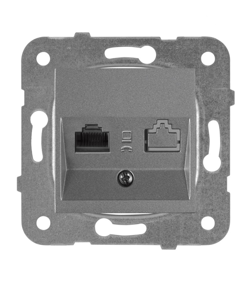 როზეტის  მექანიზმი   კომპიუტერის  CAT6  KARRE PLUS FUME   WKTT04052DG-EU1  Panasonic