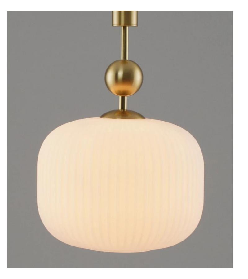 Люстра GZMXJ-7804-E Размер: D25*H20см Цвет: Молочно-белый/Бронзовый