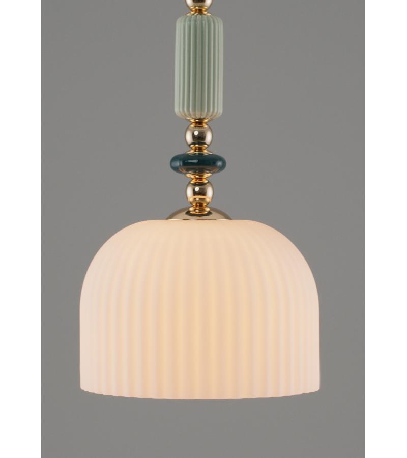 Люстра GZMXJ-7826-B Размер: D25*H16см Цвет: Молочно-белый/Золотой