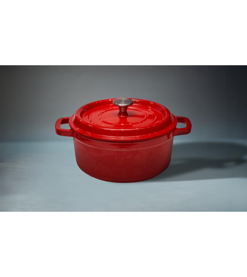 ქვაბი თუჯის  24-ნი  C&E-00121464  ფერი:RED