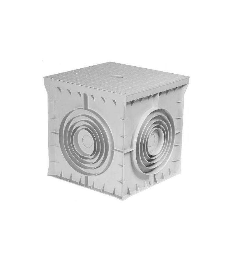 პლასტმასის  ჭა  დახურული  30*30*30  4ნი გამსვლელით   AKIS