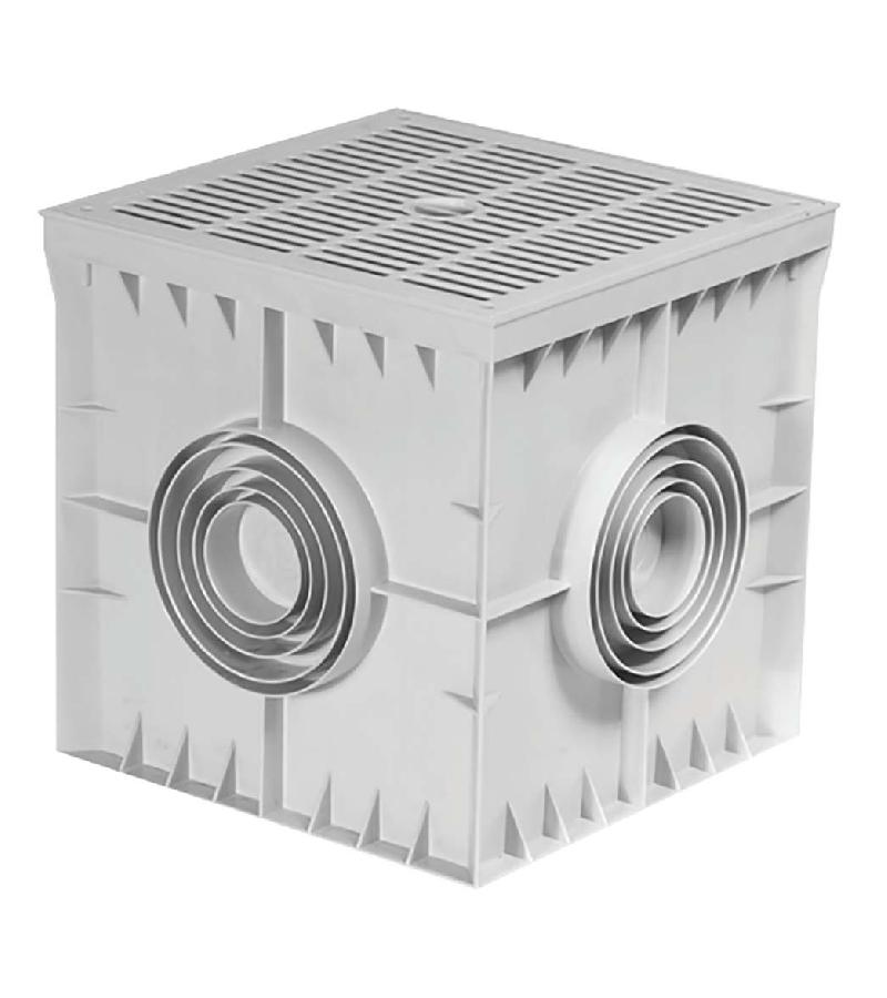 პლასტმასის  ჭა  ღია  30*30*30  4ნი გამსვლელით   AKIS