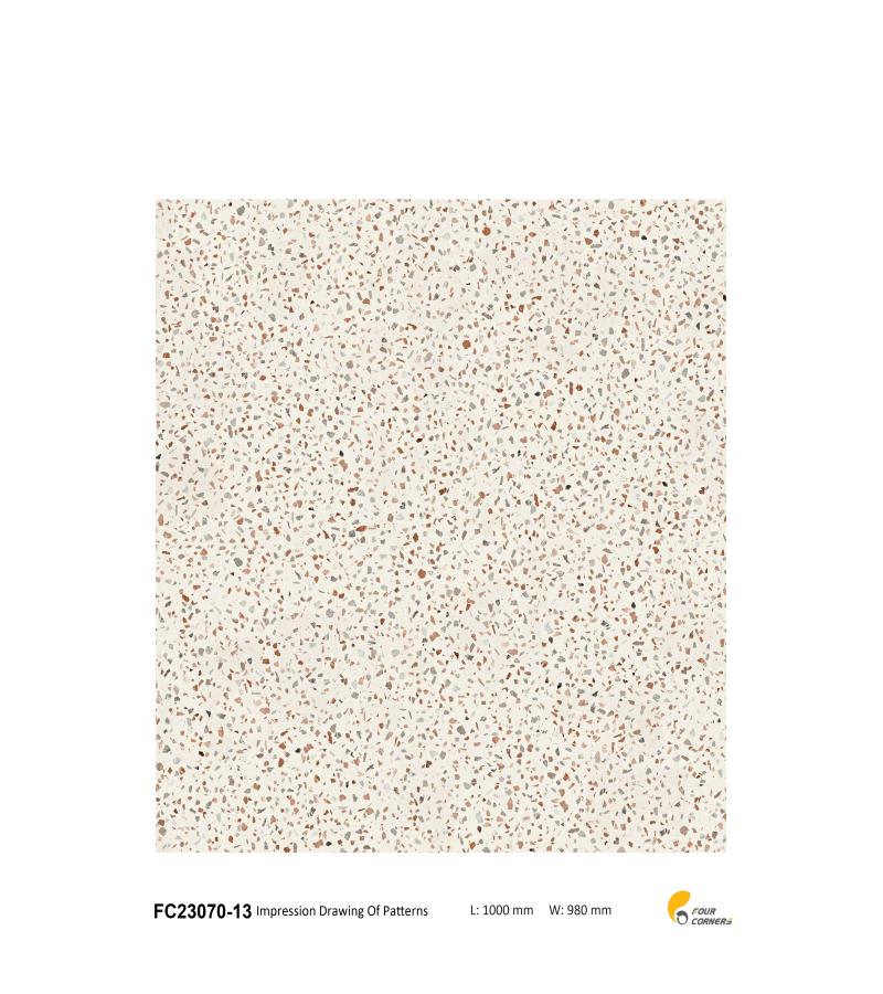 ვინილის იატაკის საფარი  #23070-13  მწვანე ღრუბელით  304,8*914,4