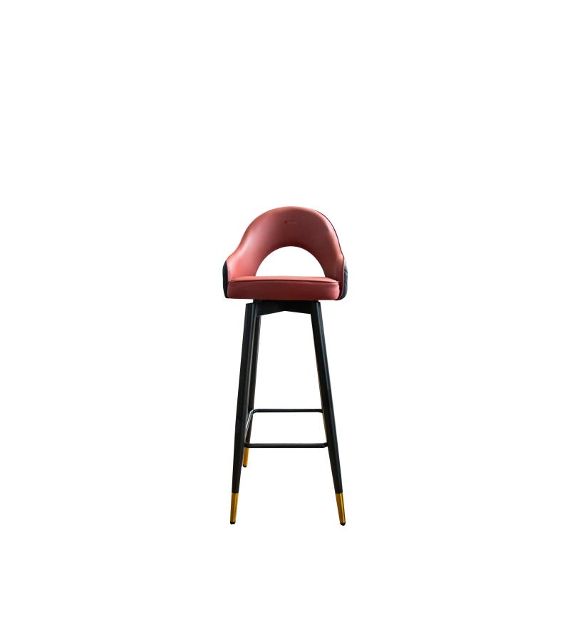 >ბარის სკამი  #FSHR-7014-1  ფერი: შავი + წითელი ( 5651 + 5601 ) 