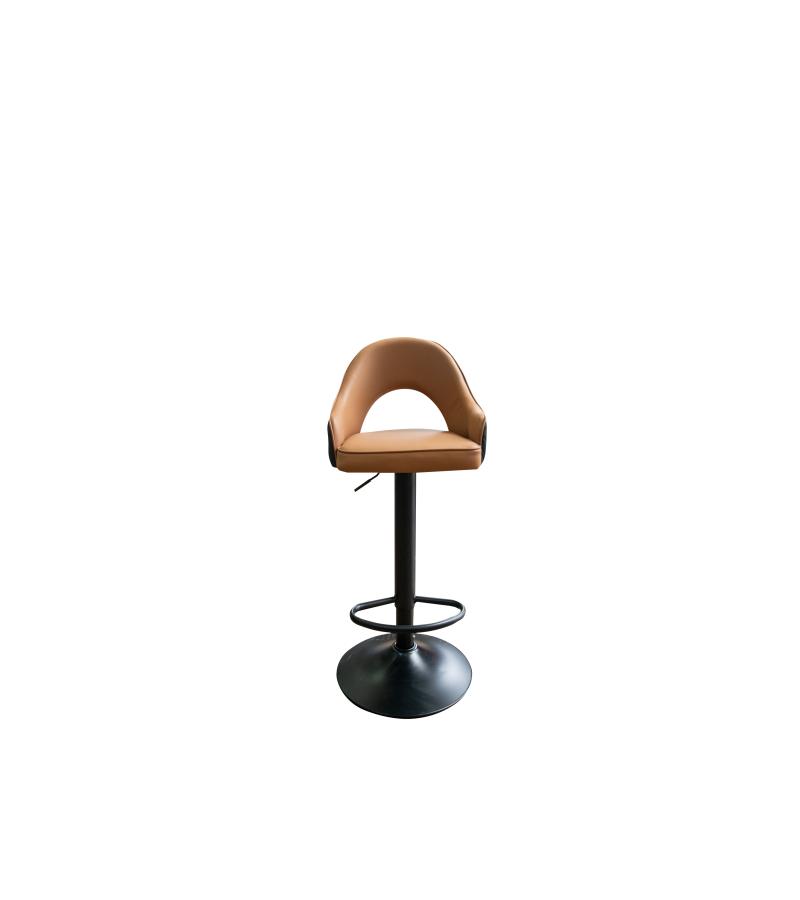 >ბარის სკამი  #FSHR-9016-1  ფერი: ღია ყავისფერი + შავი ( 5608 + 5601 ) 