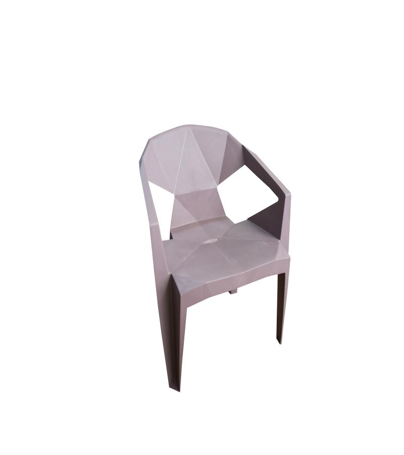 სკამი  პლასტმასის  FSSH-Y-4  ყავისფერი