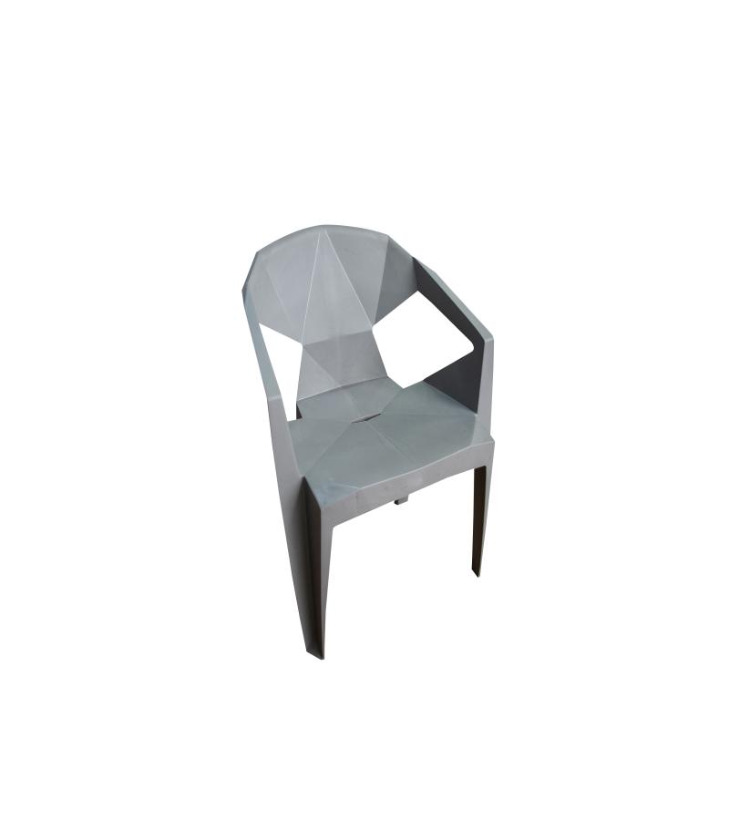 სკამი  პლასტმასის  FSSH-Y-4  ნაცრისფერი