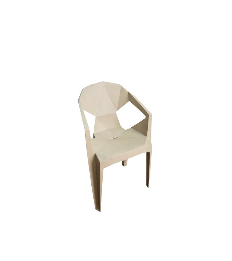 სკამი  პლასტმასის  FSSH-Y-4  კრემისფერი