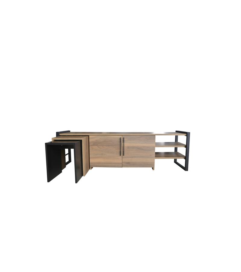 TV stand EPICA ZIGON color. WALNUT-BLACK bitter. DECORISTER
