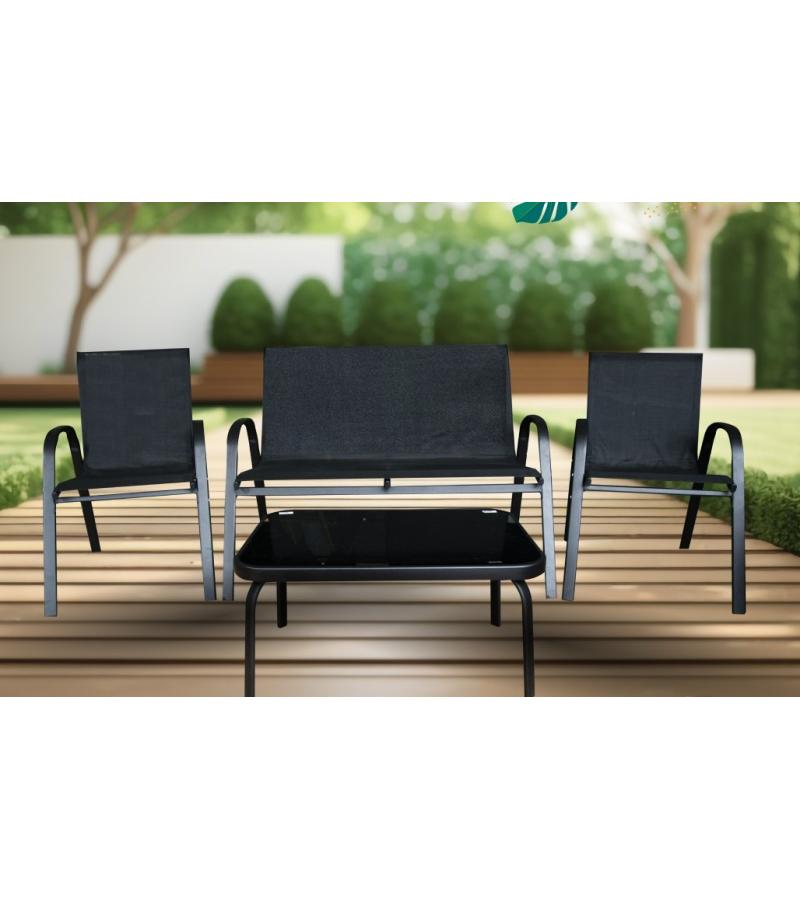 ბაღის ავეჯის კომპლექტი, მაგიდა + სამეული ( FS5063 )