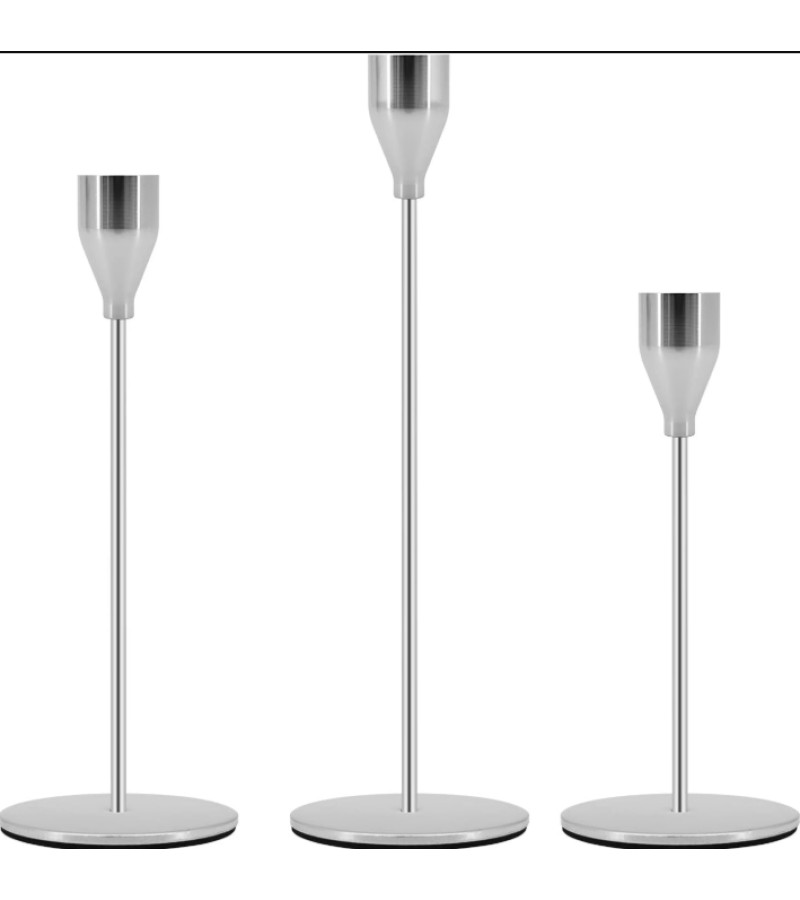 შანდალი  JYGF-11  ვერცხლისფერი  ( 3ც )