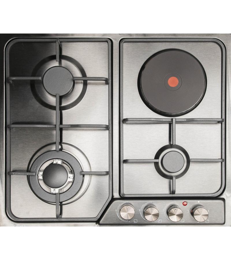 Cooker surface 3+1 E60-D4007S Black SS black bitter.VIEVO