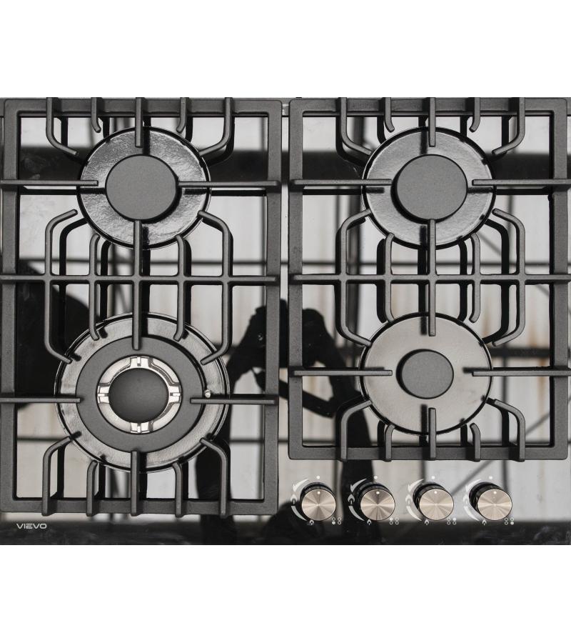 გაზქურის ზედაპირი  4-ნი  E60-4018G  Black მინა  შავი   მწარ.VIEVO