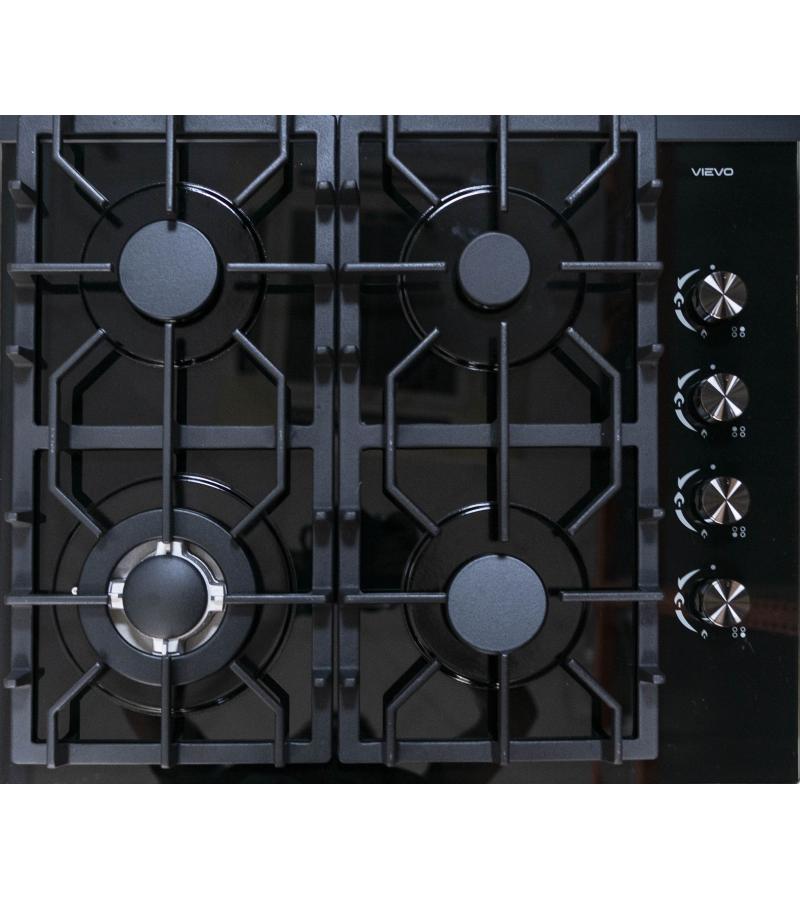 გაზქურის ზედაპირი  4-ნი  E60-4017G  Black მინა  შავი    მწარ.VIEVO