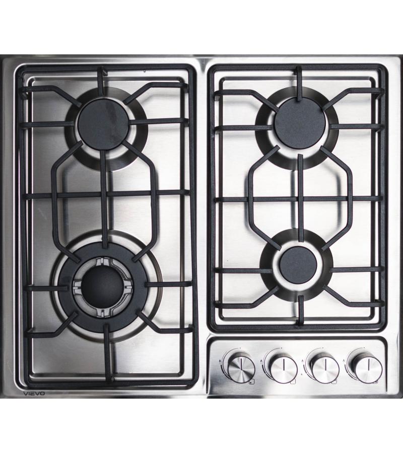 გაზქურის ზედაპირი  4-ნი  E60-4030S Black SS  შავი   მწარ.VIEVO