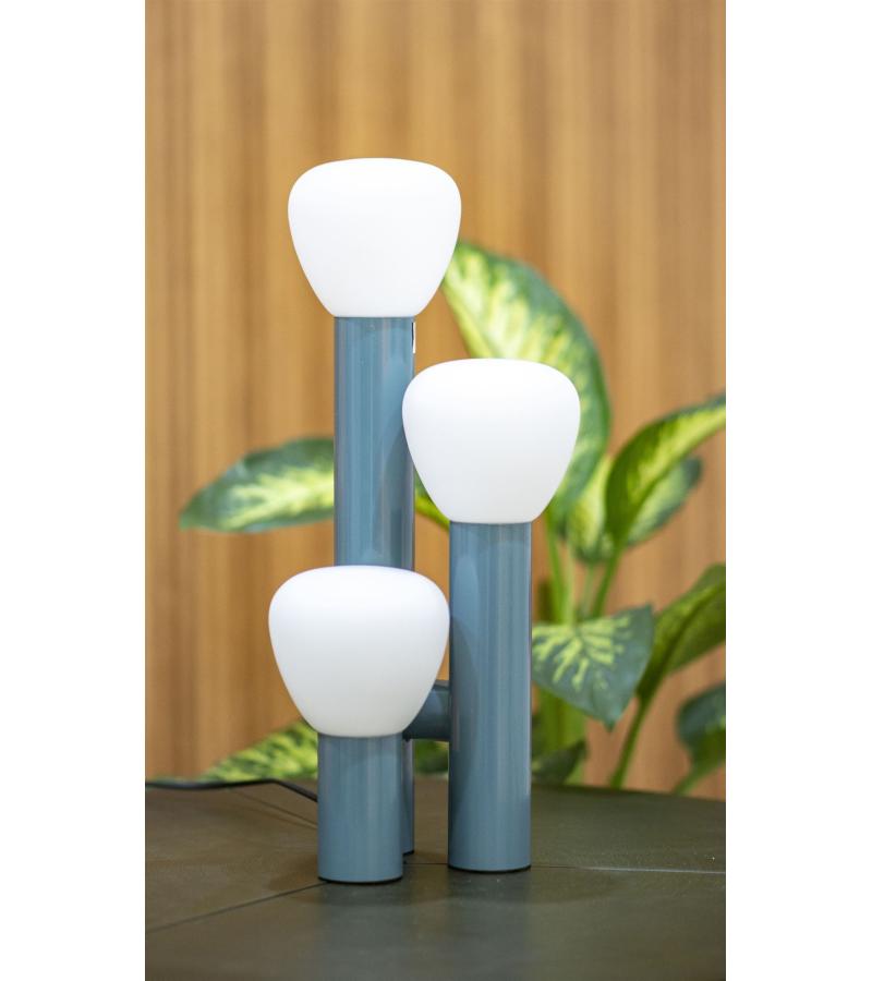 მაგიდის სანათი  GZZKS-F-7101-6  ზომა:D250*420  ფერი: BLUE