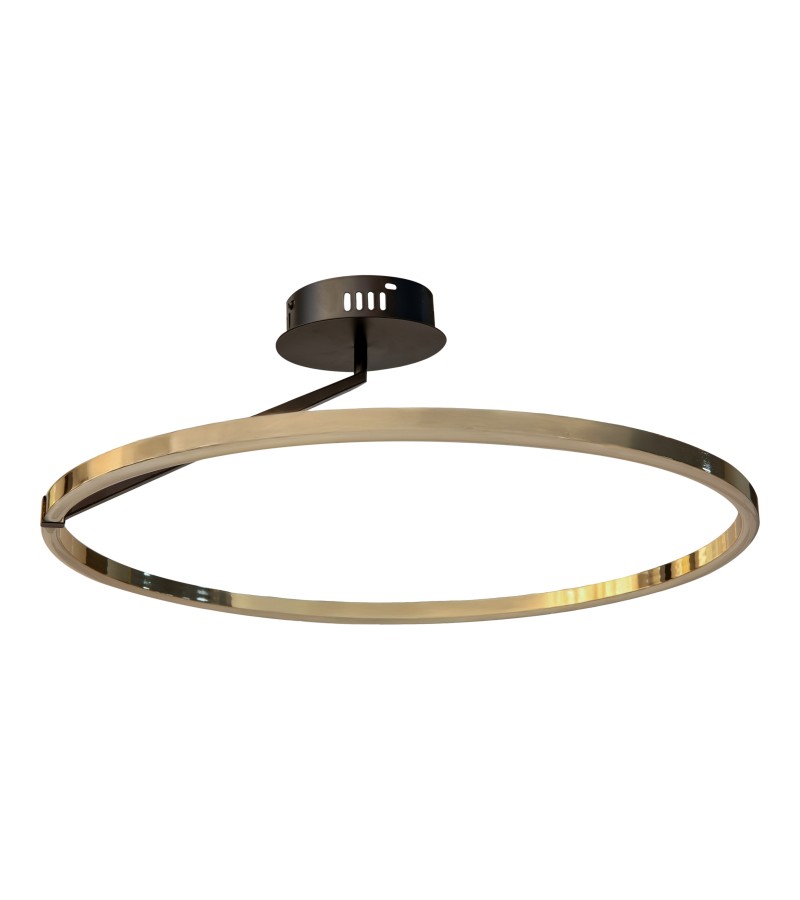 ჭაღი LED   GZCG-CH8024/60 28W   ფერი: black+ french gold (4000K) 