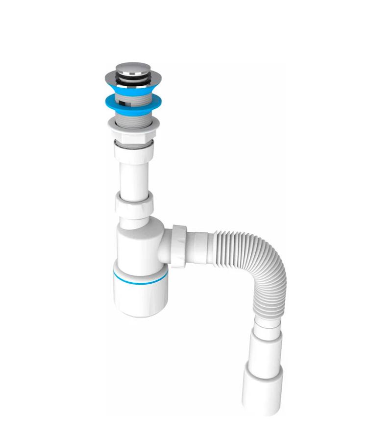 სიფონი ხელსაბანის  (ჩამკეტით)  #1010  NOVA