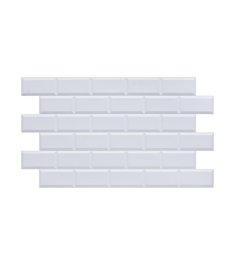 Decorative panel PVC Блок белый 962x484 mm. GRACE