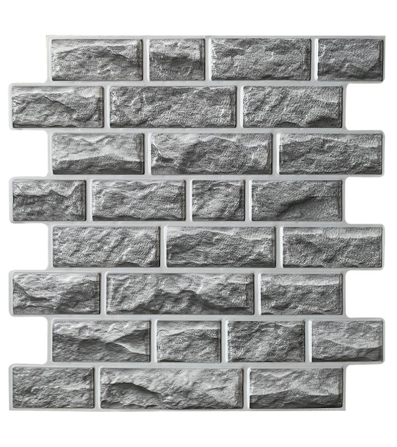 დეკორატიული პანელი თვითწებვადი  PVC  камень Мергель серый  468х473მმ    მწარ. GRACE