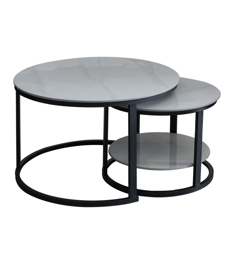 Журнальный столик (2 шт.) FSZD-682#-WB Цвет: БЕЛЫЙ