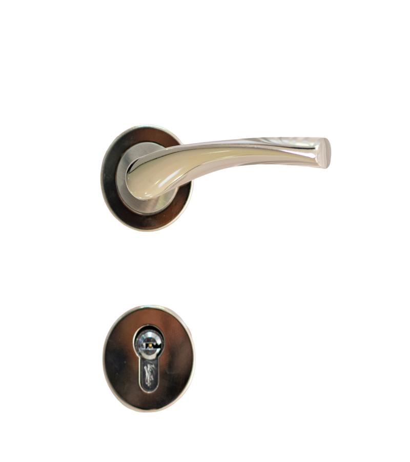 Комплект дверных ручек LERZEN Цвет: никель горький. OMEGA