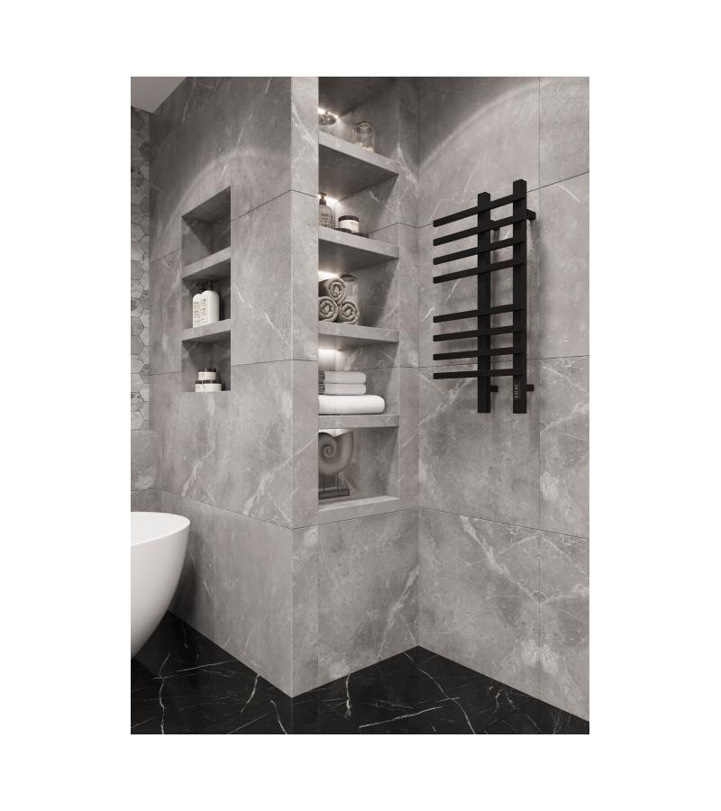 Electric dryer with dimmer LX plaza neo 800*500 nickel brown. DVIN