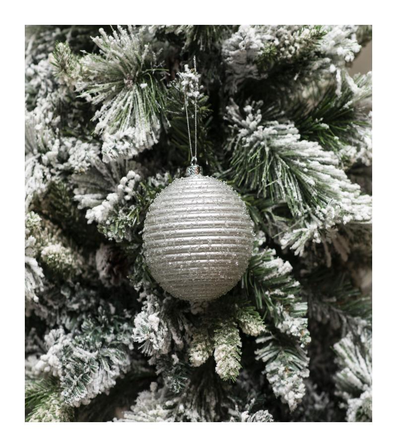 Новогодняя игрушка шар 3 шт 8 см LILI24-A24-17060S8