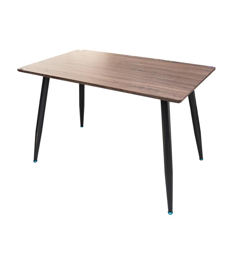 Стол с металлическими ножками из МДФ FSGLM-M02 размером 70*120 см. Цвет КОРИЧНЕВЫЙ.