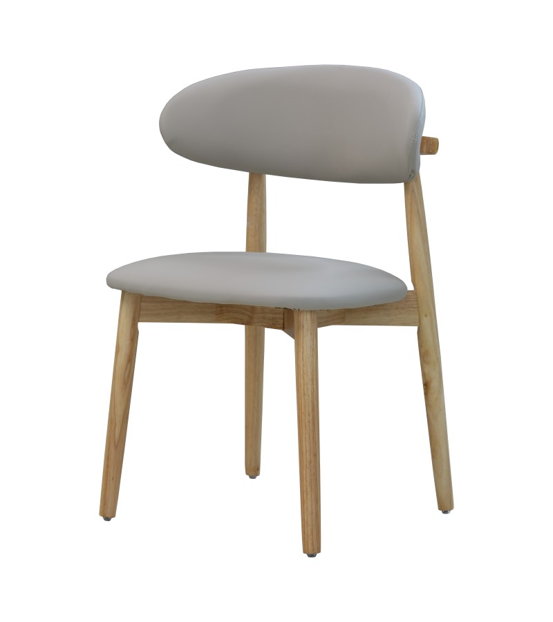 სკამი ხის ფეხებით  FSWC-0034  ფერი. SD08-16  CREAM