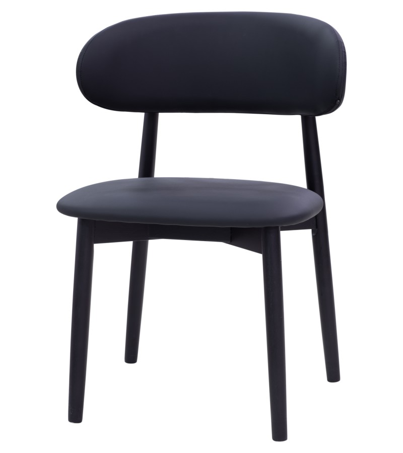 Chair with wooden legs FSWC-0034 color. SD08-23 DARK GRAY