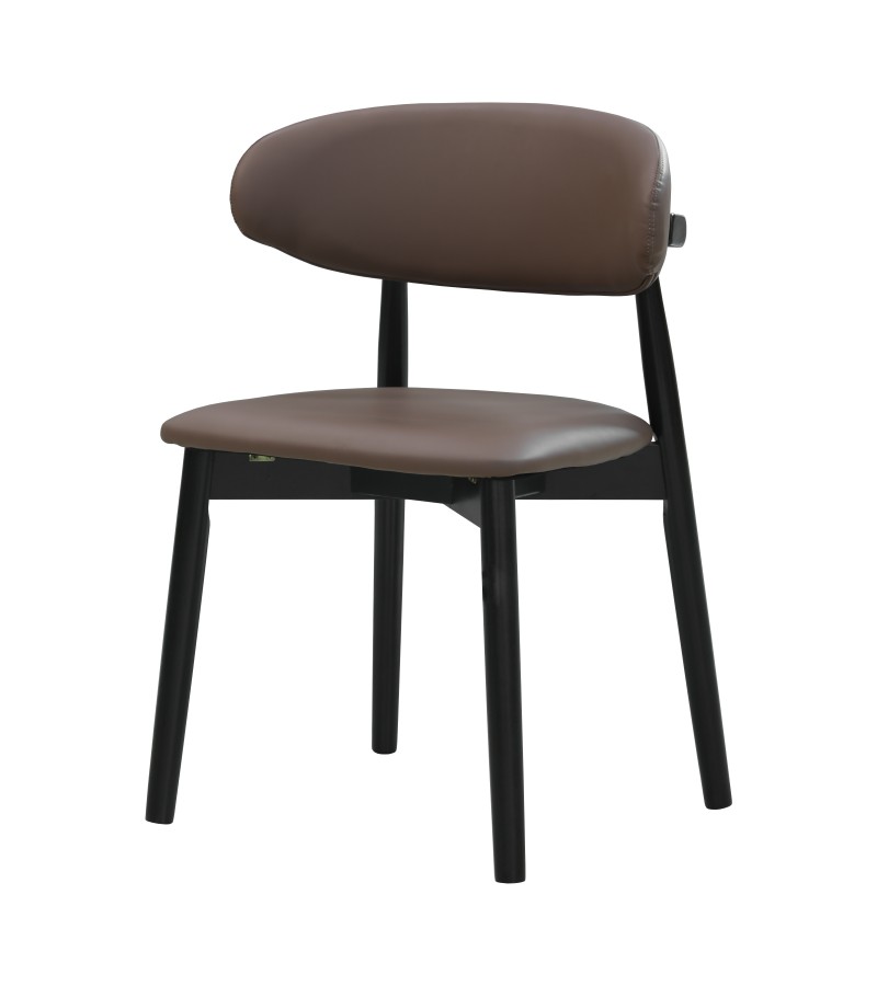 Стул с деревянными ножками, цвет FSWC-0034. SD08-37 КОРИЧНЕВЫЙ