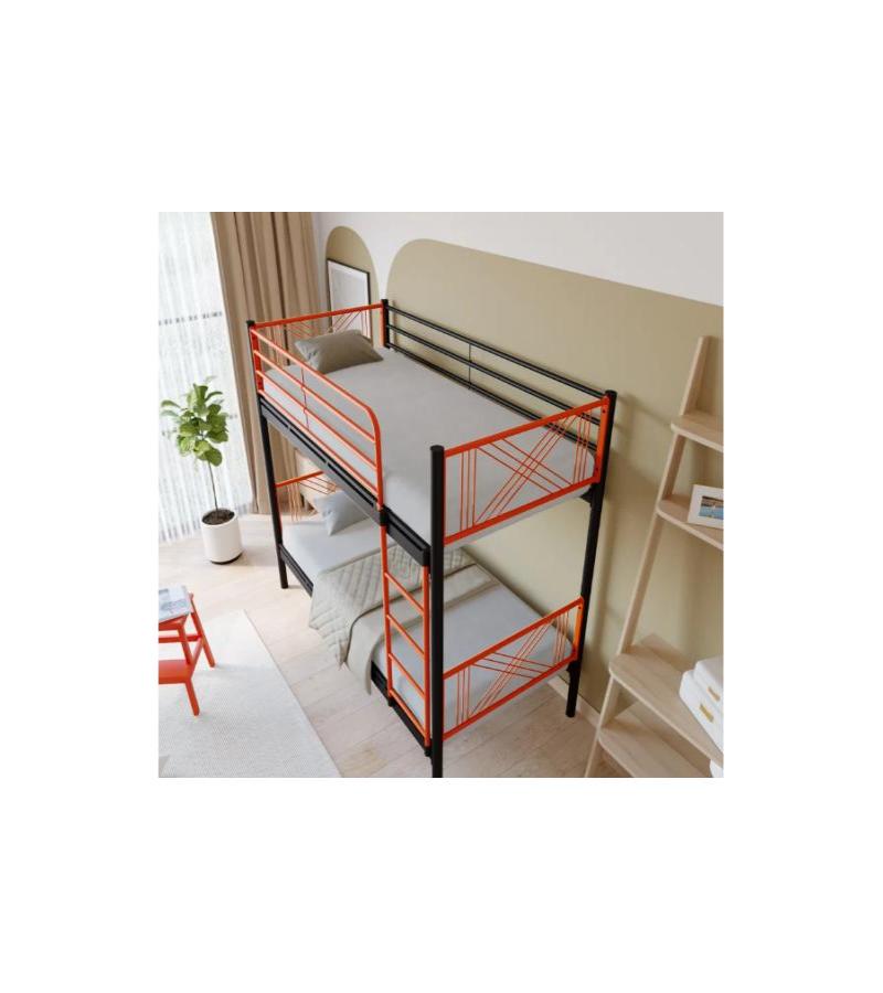 ლითონის საწოლი  2 სართ.  MIX  ზომა. 90*200 სმ  ფერი. SIYAH / TURUNCU    მწარ.  RIVALS 