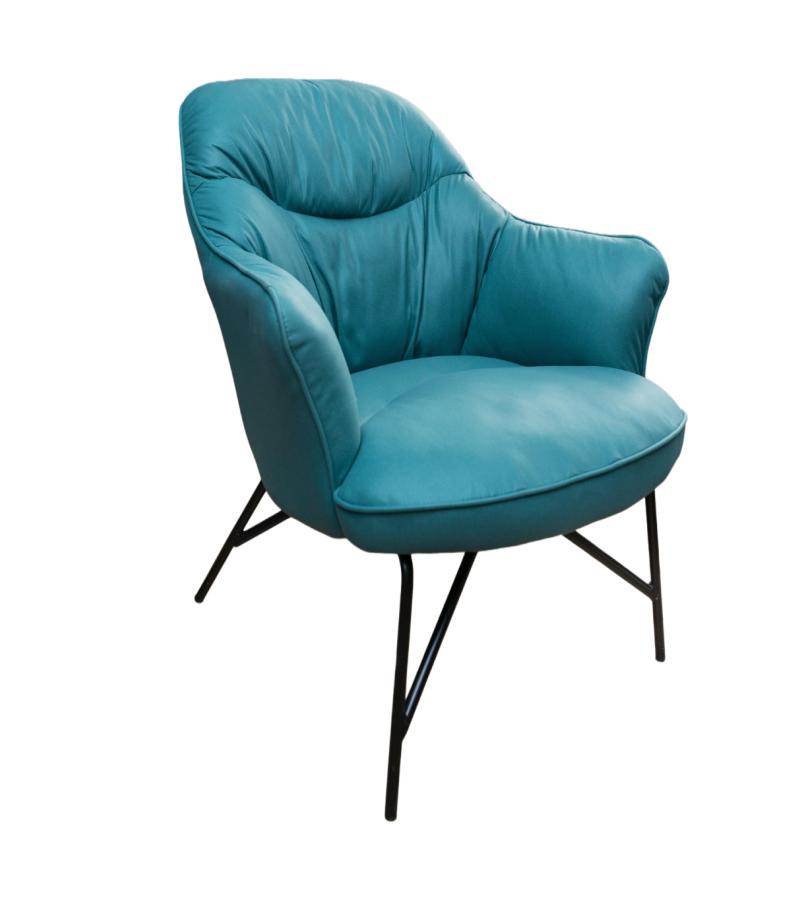 Chair with metal legs FSZHH--9-Bottlr Green