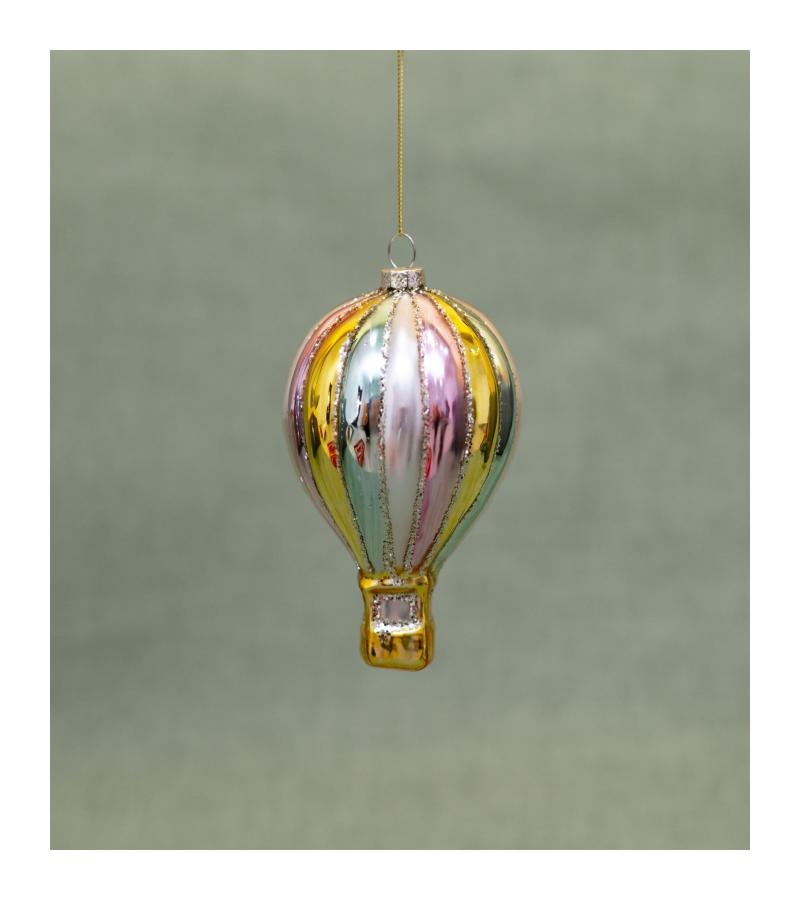 Стеклянная новогодняя игрушка HTSD-2305346 Размер: 9*9*14,5