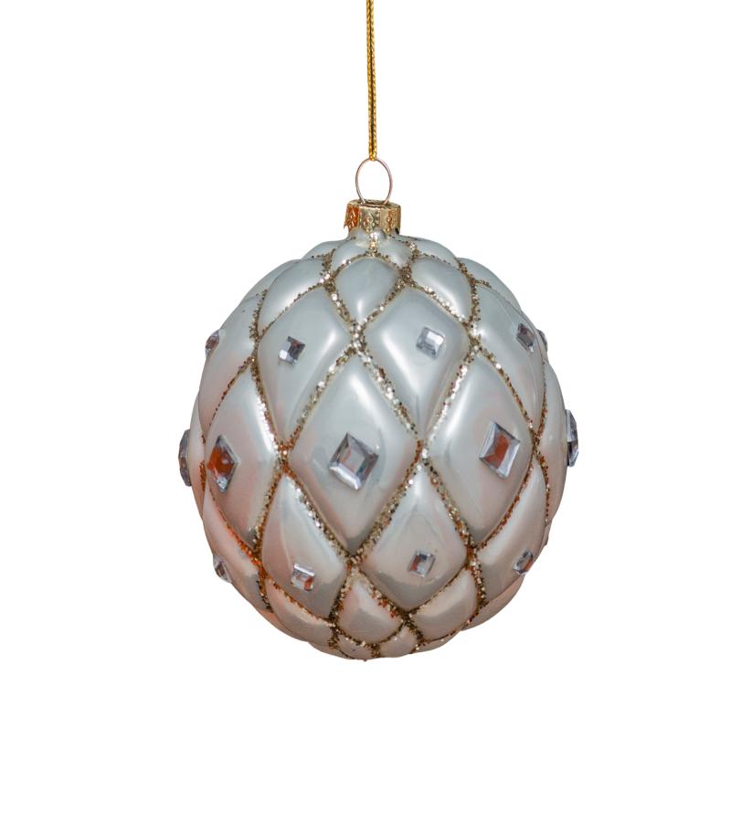 მინის საახალწლო სათამაშო HTSD-24376  ზომა 10*10*10.7 