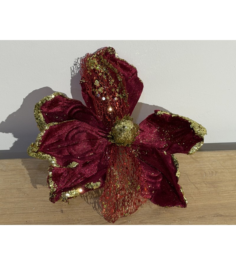 New Year's accessory flower LILI-HD23-275-1 21 cm
