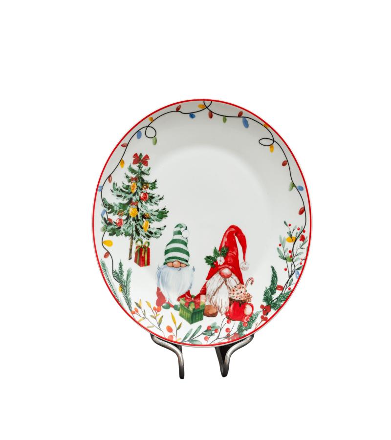 საახალწლო კერამიკული  თეფში  8  WJ-XM8-1