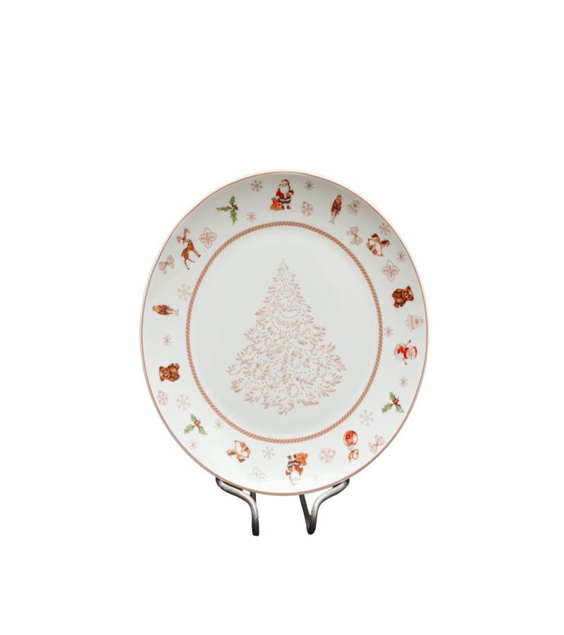 საახალწლო კერამიკული  თეფში  8  WJ-XM8-2