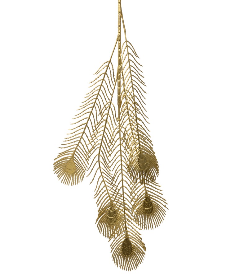 Новогодний аксессуар '' лист CYGY-HY125-29059 ЗОЛОТОЙ (72 СМ)