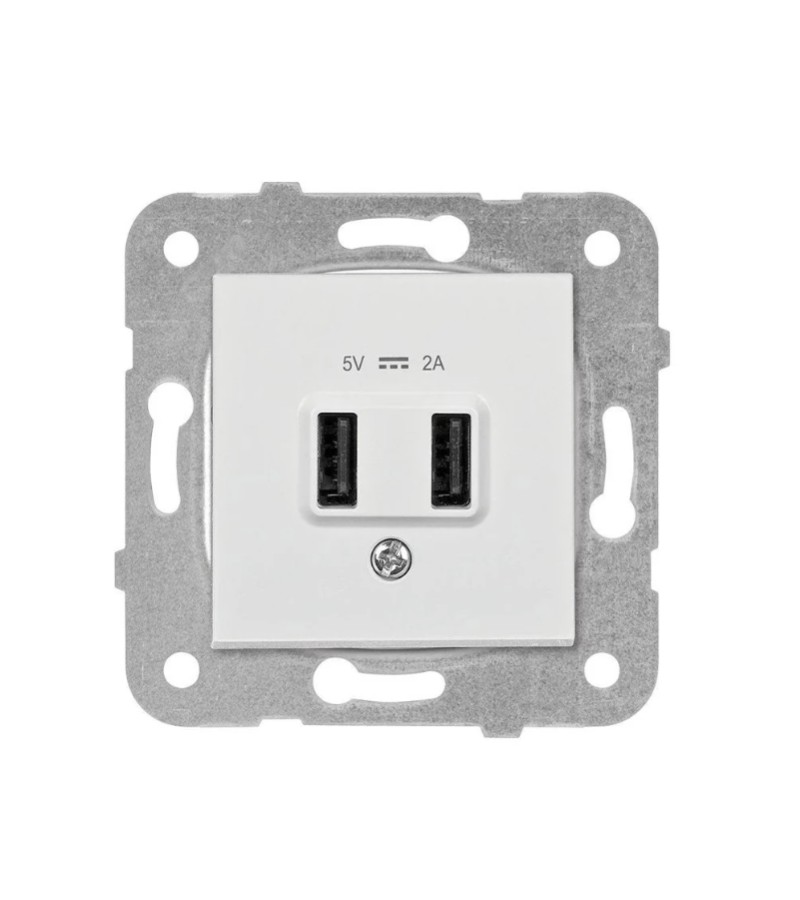 როზეტია მექანიძმი USB VIKO Karre 5V-2A  #90967301  დამიწებით კრემი