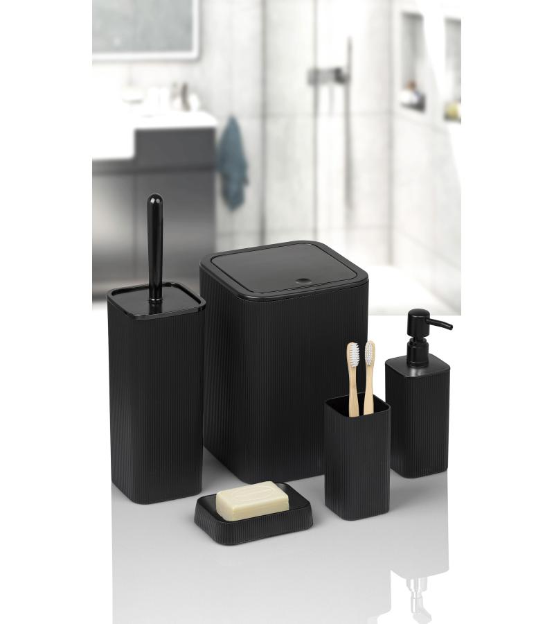 სააბაზ. აქსესუარ. ნაკრები MINA SQUARE  OKY-420-S (5ც) ფერი : შავი   OKYANUS