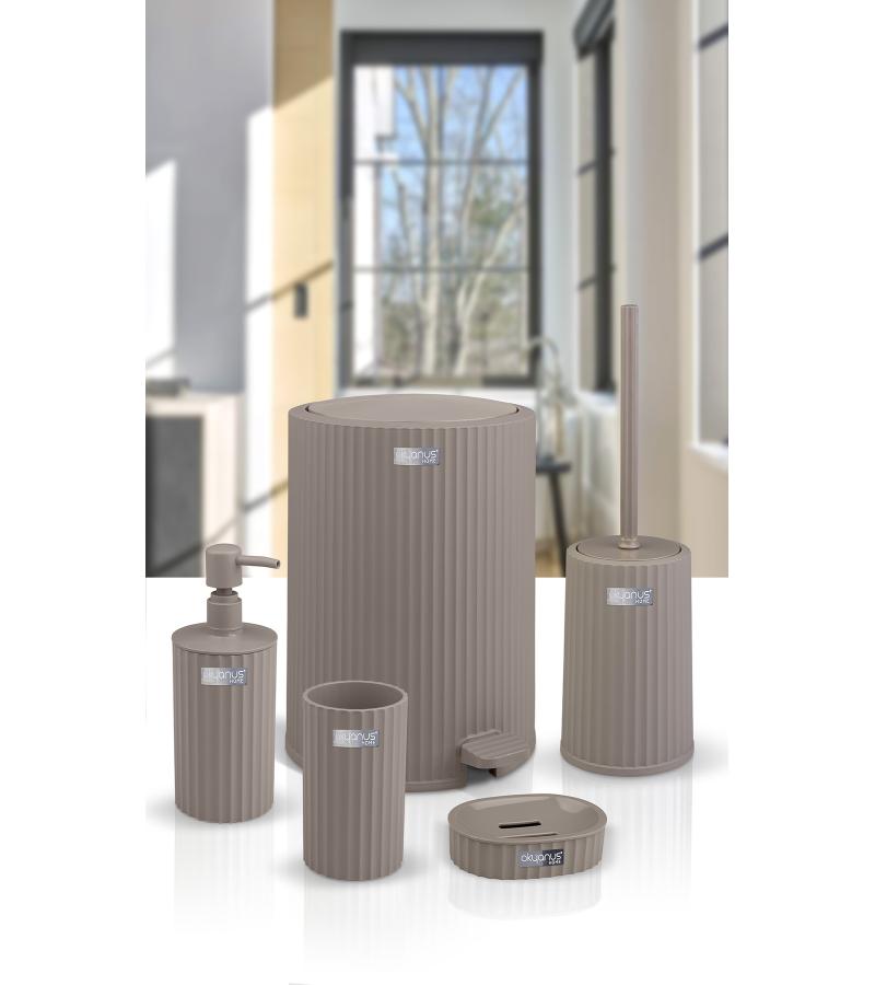 სააბაზ. აქსესუარ. ნაკრები Coliseum  OKY-450-K (5ც)  ფერი : ყავისფერი   OKYANUS