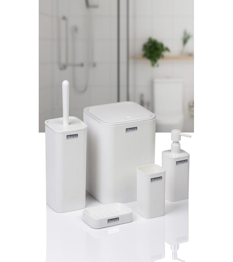 სააბაზ. აქსესუარ. ნაკრები MINA SQUARE OKY-420-B (5ც)  ფერი : თეთრი  OKYANUS