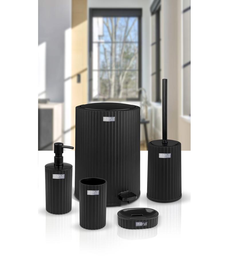 სააბაზ. აქსესუარ. ნაკრები Coliseum  OKY-450-S (5ც)  ფერი : შავი   OKYANUS