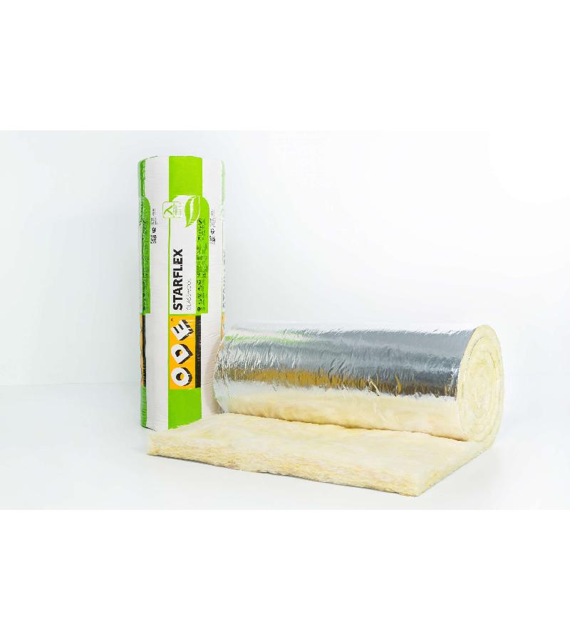 მინის ბამბა  ODE  ფოლგით  (12მ2)  ზომა.  5სმ*120სმ*1000სმ    მწარ. ODE